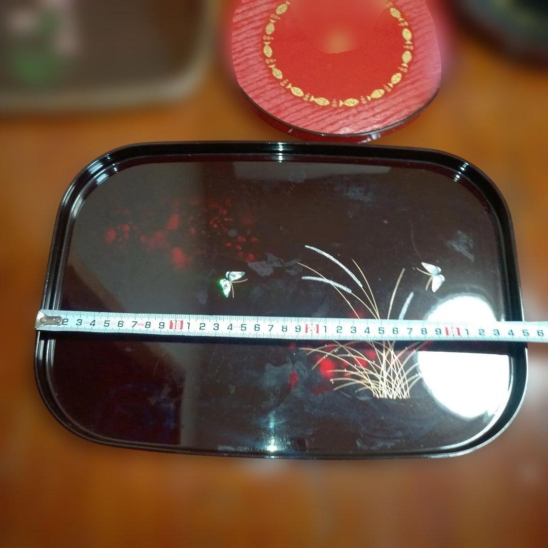激安価格‼️漆器盆 6点セット 和柄、魚柄、まとめ売り‼️トレー 昭和レトロ