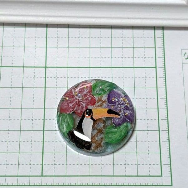 オニオオハシ　レジンヘアゴム　厚め　リメイク品