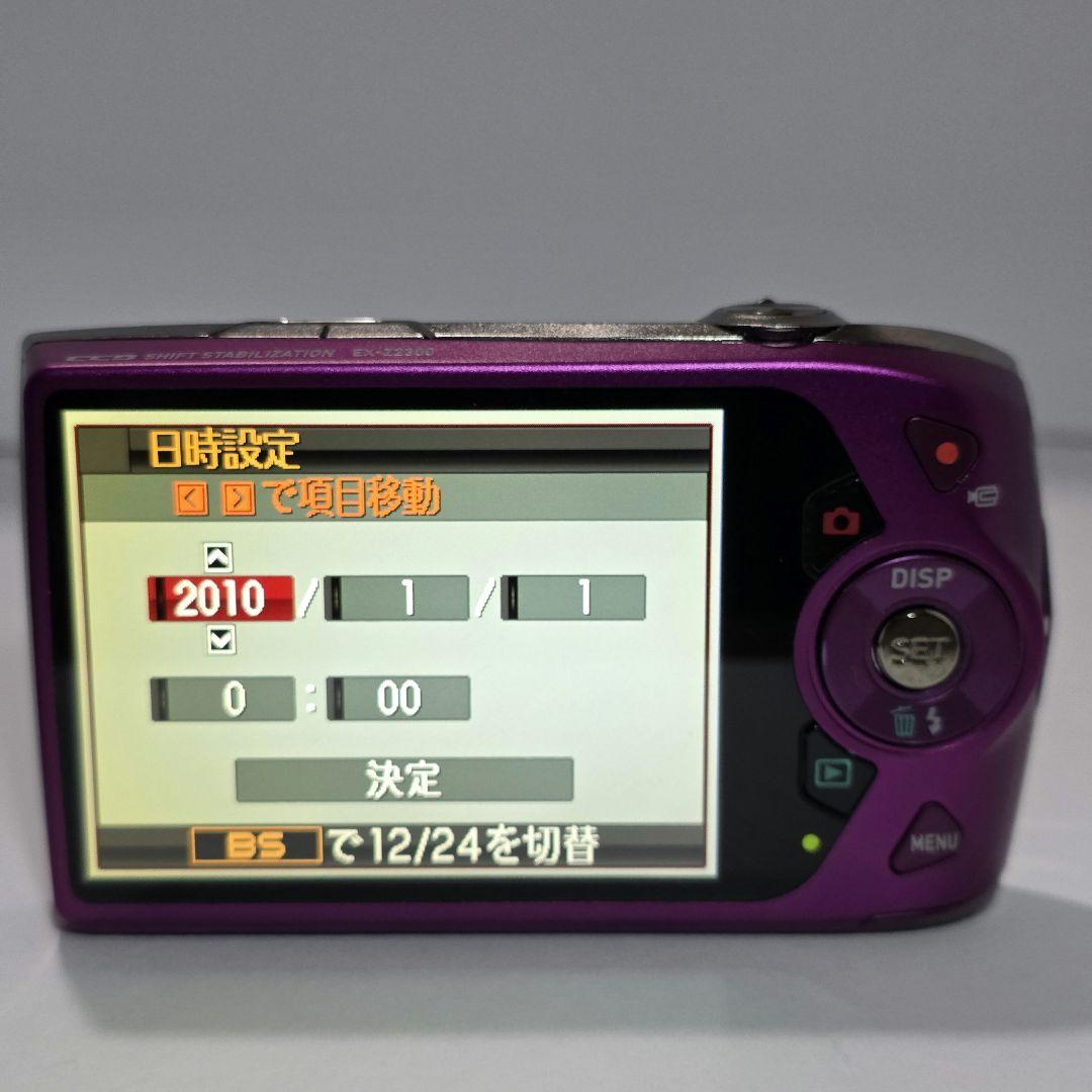 【美品】デジカメ CASIO EX-Z2300 パープル(液晶に一部劣化有)