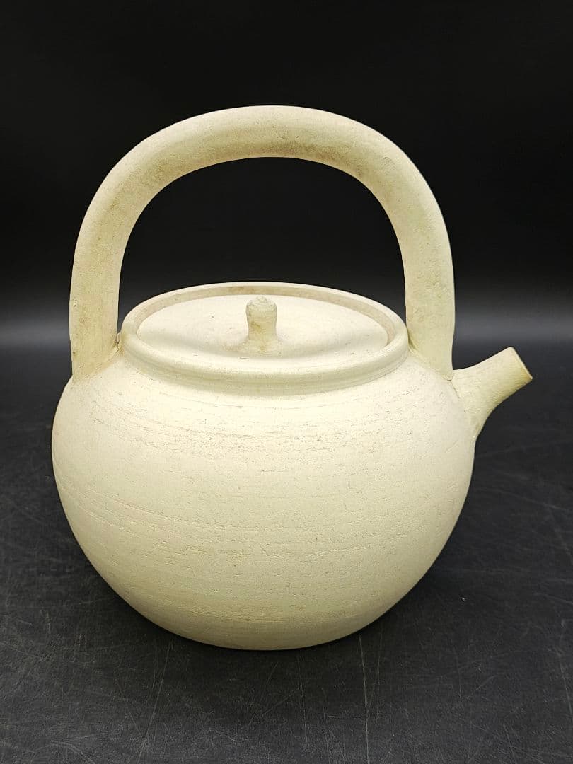 龍紋　白泥　涼炉　保富良/ボウフラ/ボーフラ　在銘　春峰　煎茶道具/茶道具