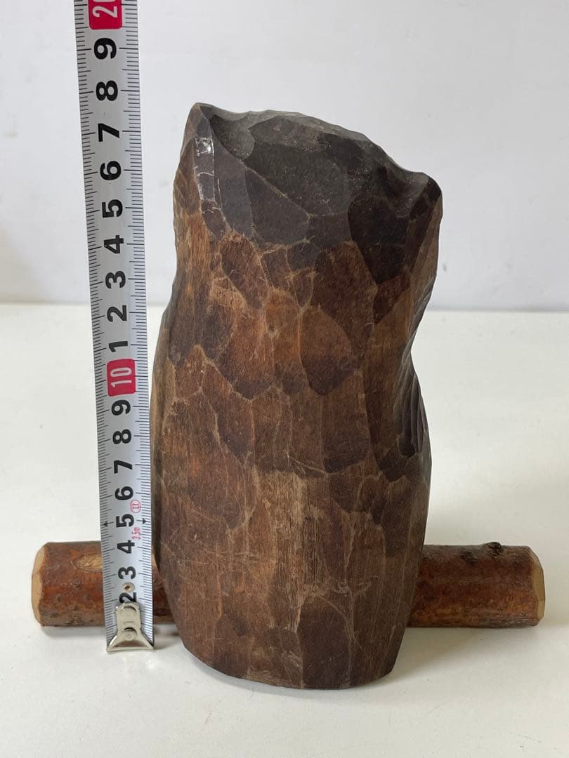 砂澤一雄作 木彫りしまふくろう コタンコロカムイ 北海道工芸品