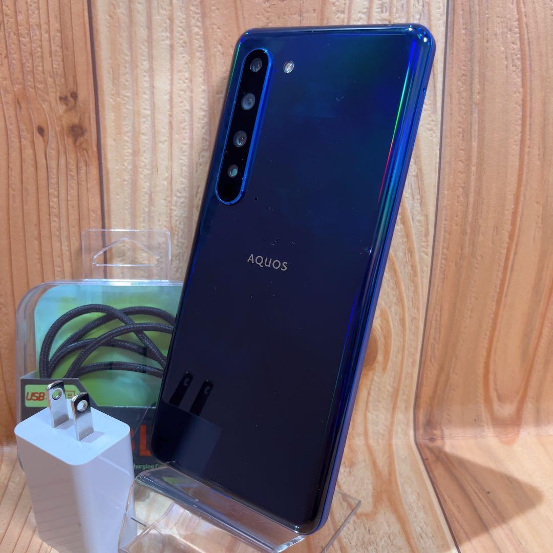 SIMフリー 本体 AQUOS R5G 256 GB 140J ブルー 電池良好