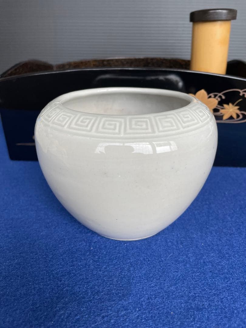 煙草盆　漆器　もみじ　金蒔絵　灰入れ