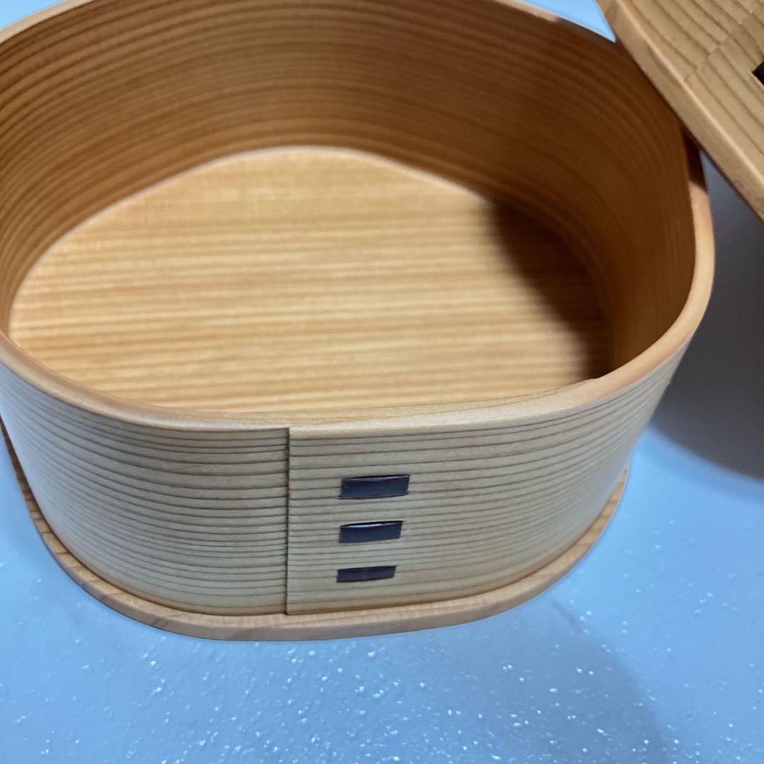 曲げわっぱ　梅花弁当　お弁当箱　秋田大館　秋田杉　木製　　日本製　伝統工芸品