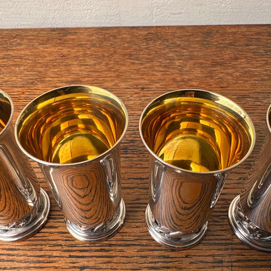 銀製 刻印あり 銀杯 4点 約95g リキュールグラス