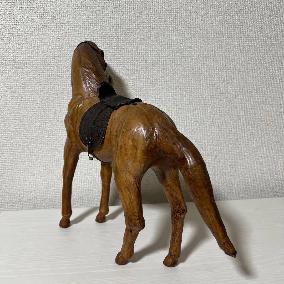 馬の置き物　革製　ビィンテージ　　レア