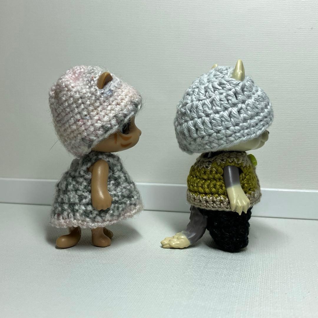 【ご確認用】カプセルドール ねこ きつね オオカミ ワンピースとつなぎジャケット