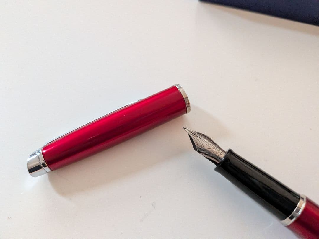 WATERMAN 万年筆 赤 専用ケース付き