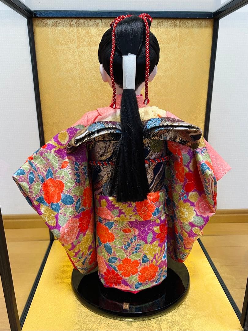 【超美品】市松人形 ガラスケース付 作家札あり 和人形