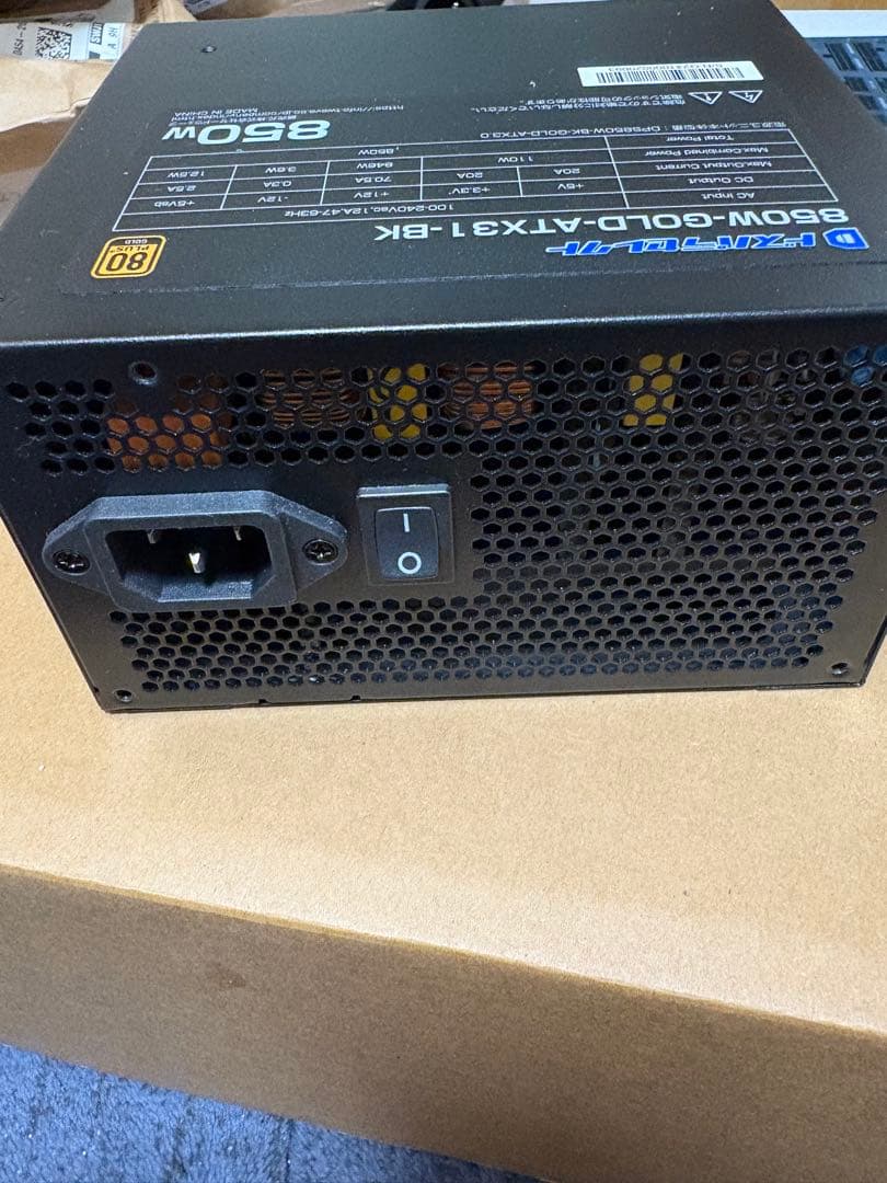 ドスパラ850W GOLD ATX31-BK 電源ユニット