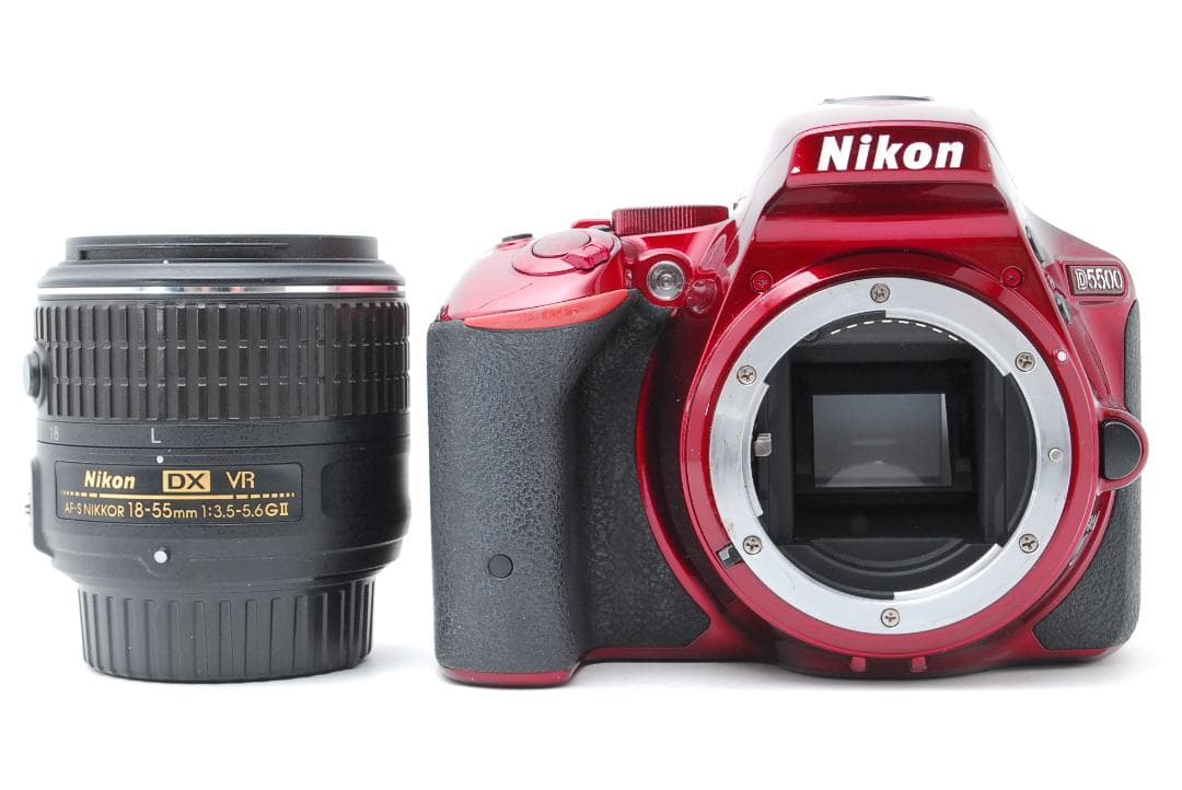 【希少カラー　レッド】Nikon D5500　WiFi　スマホ転送　自撮り　動画