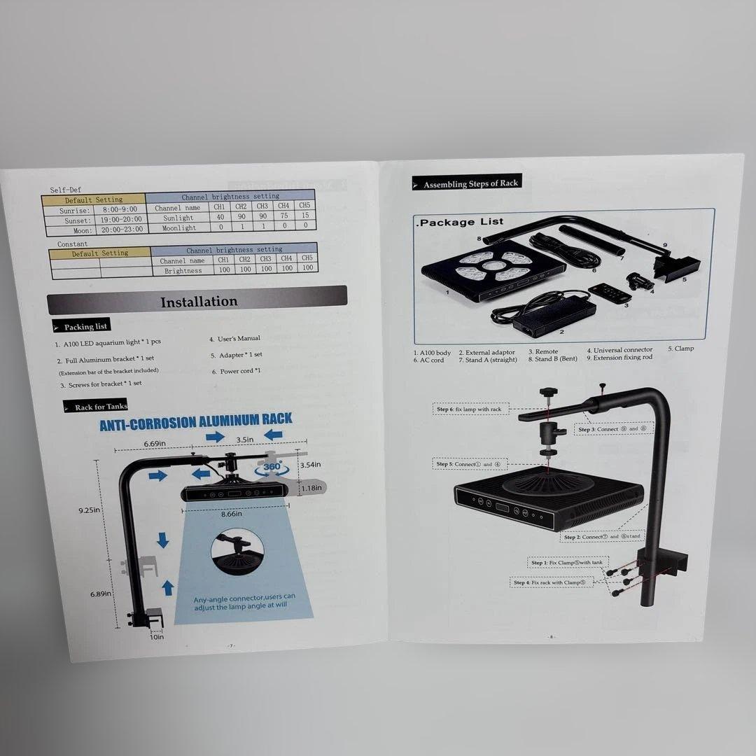 Hipargero 100ワット水槽用リーフライト タイマー付き a100