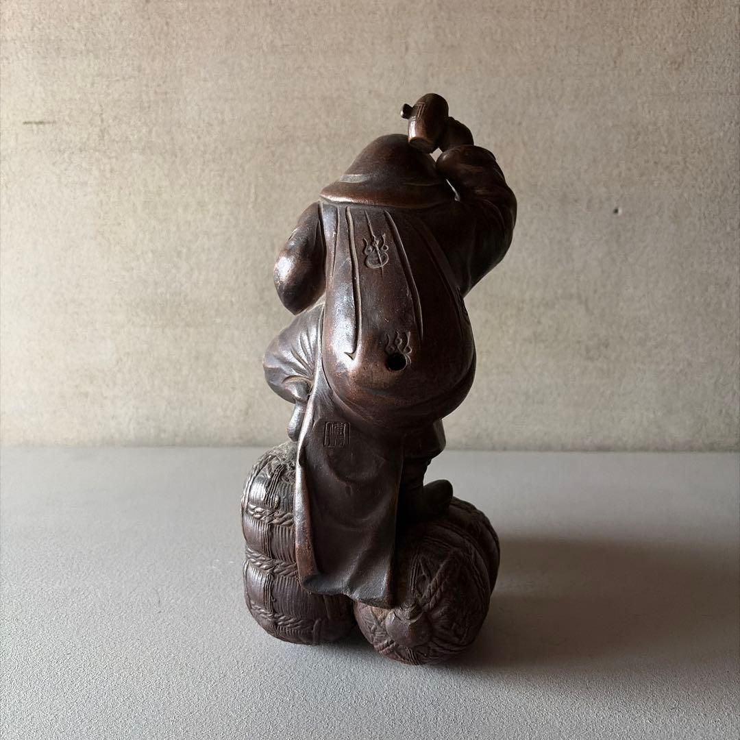 備前焼 大黒天 三俵 縁起物