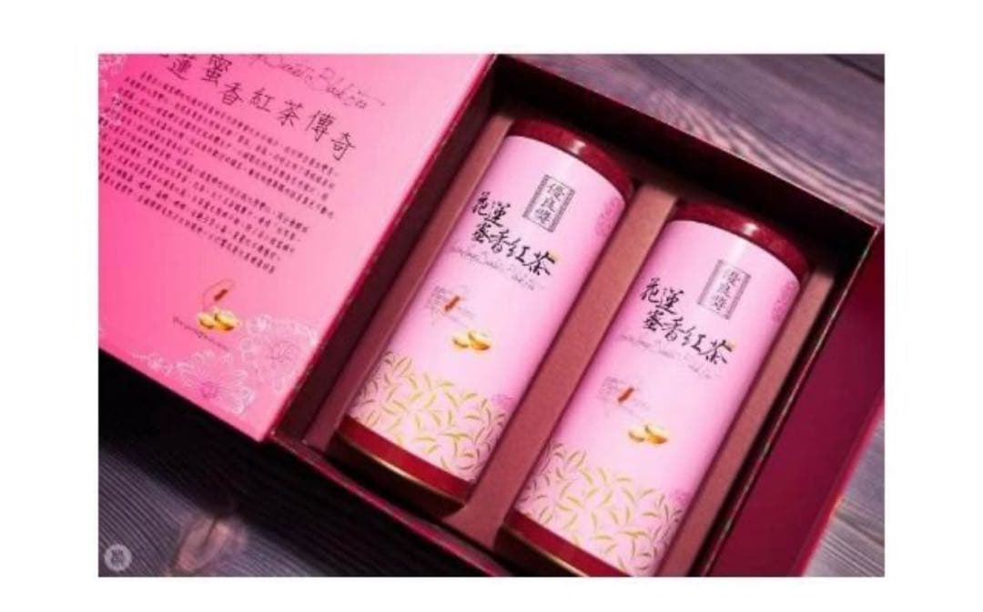 台湾 花蓮 瑞穂産 蜜香紅茶 75g×2缶 未開封 ギフト箱入り