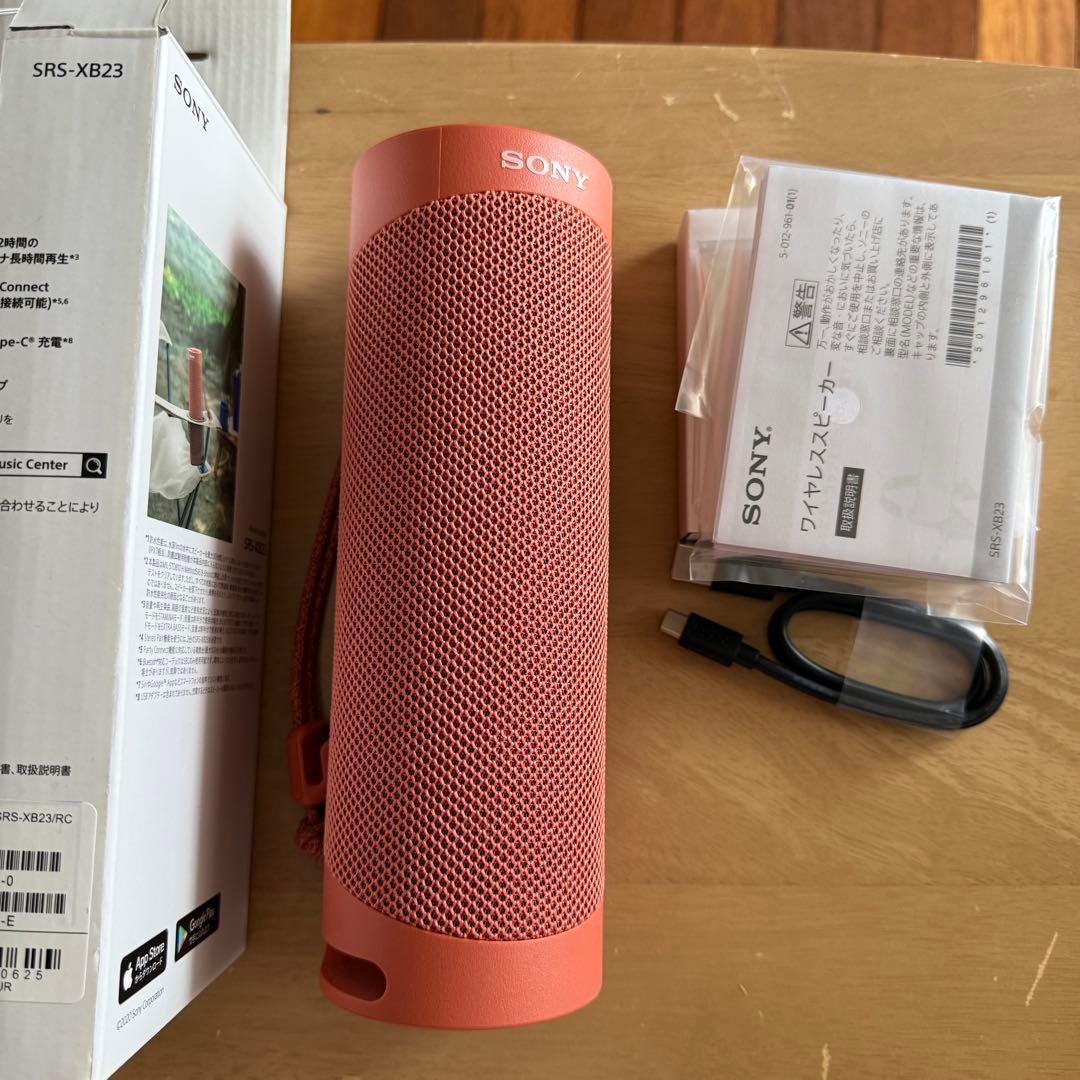 【超美品】Sony SRS-XB23 ワイヤレススピーカー ピンク 希少カラー