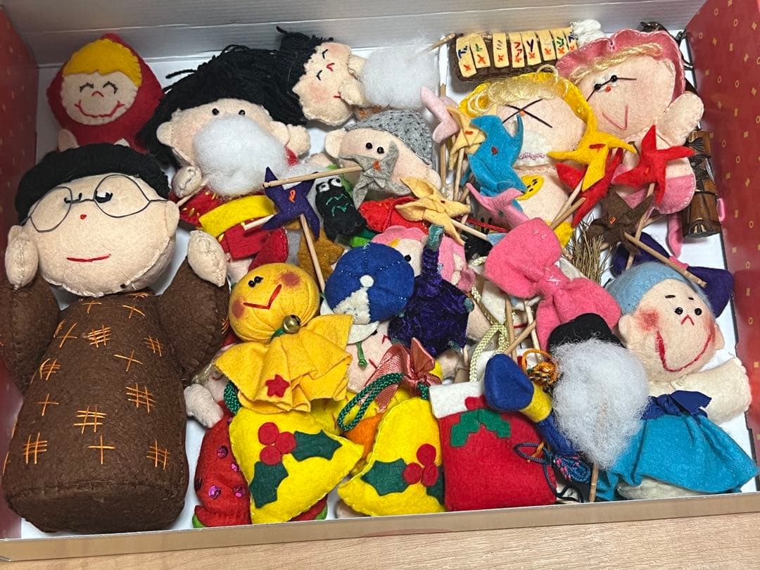 ハンドメイド　フェルト人形　人形　フェルト　手作り　希少　昭和　昭和レトロ
