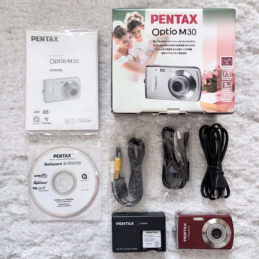 美品【動作確認済】PENTAX ペンタックス Optio M30 レトロコンデジ