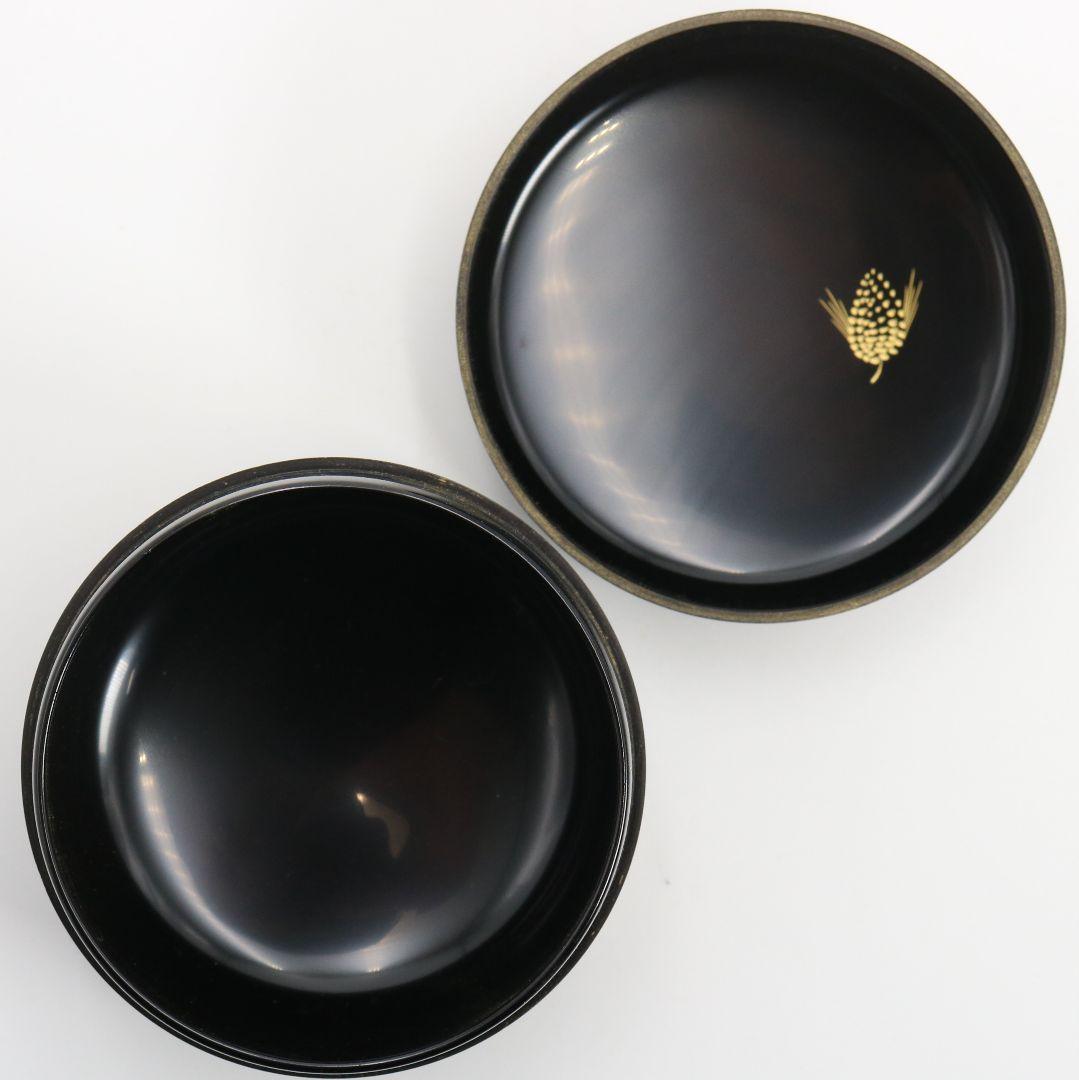 小路高春作 松葉沈金 平棗 薄茶器 茶道具 共箱共布　V1062