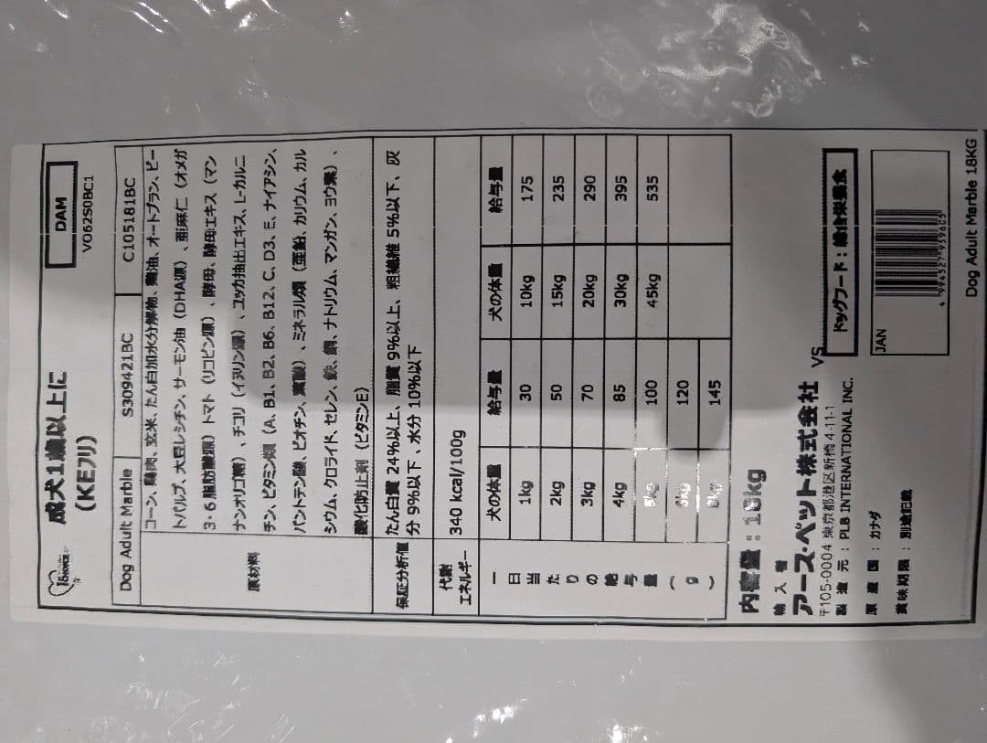 Tayuyukahasoドッグフード 18kg 高タンパク質