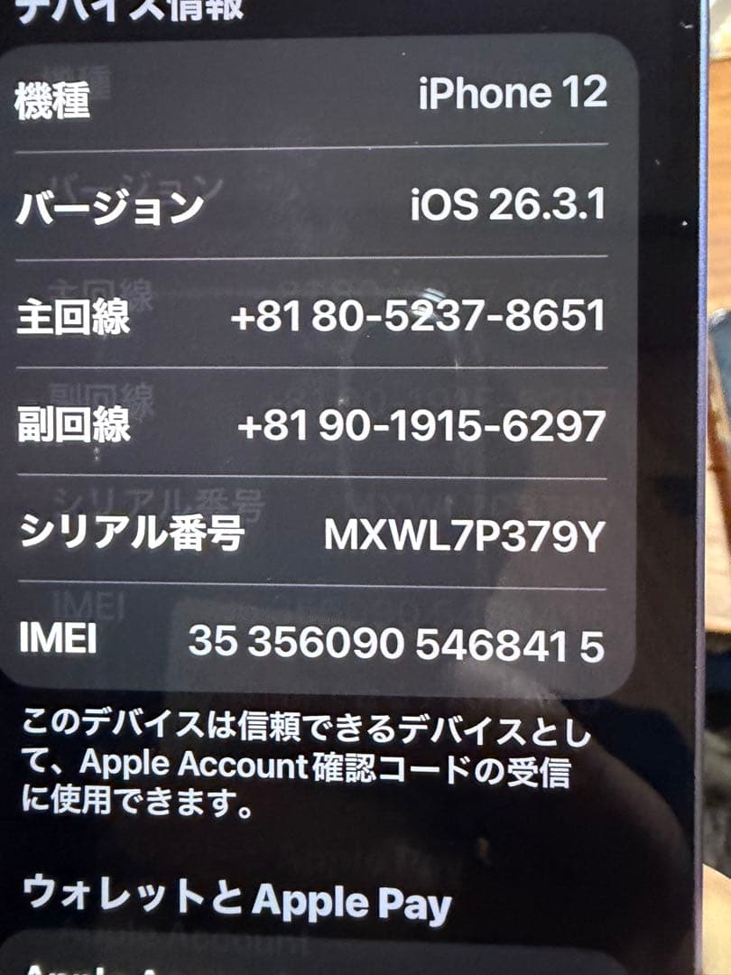 Apple iPhone 12 パープル 6.1インチ 本体