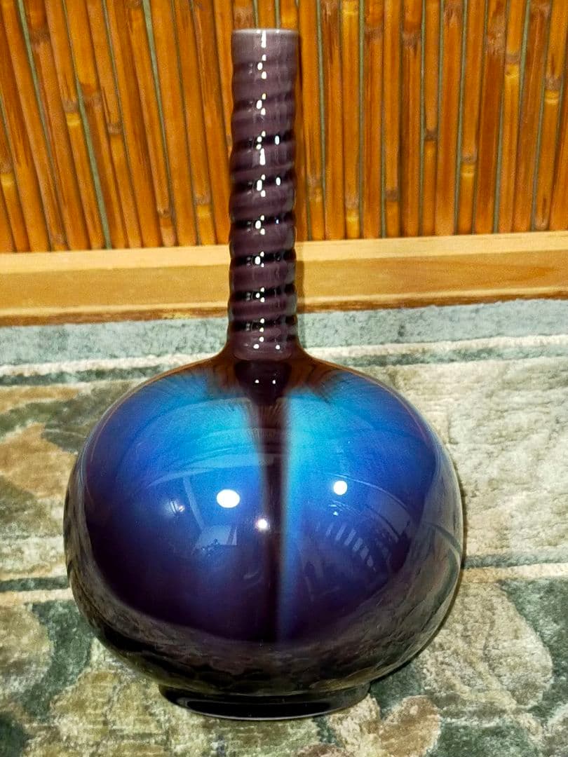 ♥人間国宝♥　三代　♥徳田八十吉♥　一輪挿し　♥高２０６ｍｍ　花瓶　花器