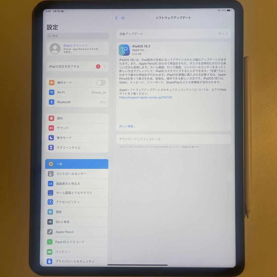 iPad Pro 12.9 第5世代スペースグレー512GB +pencil