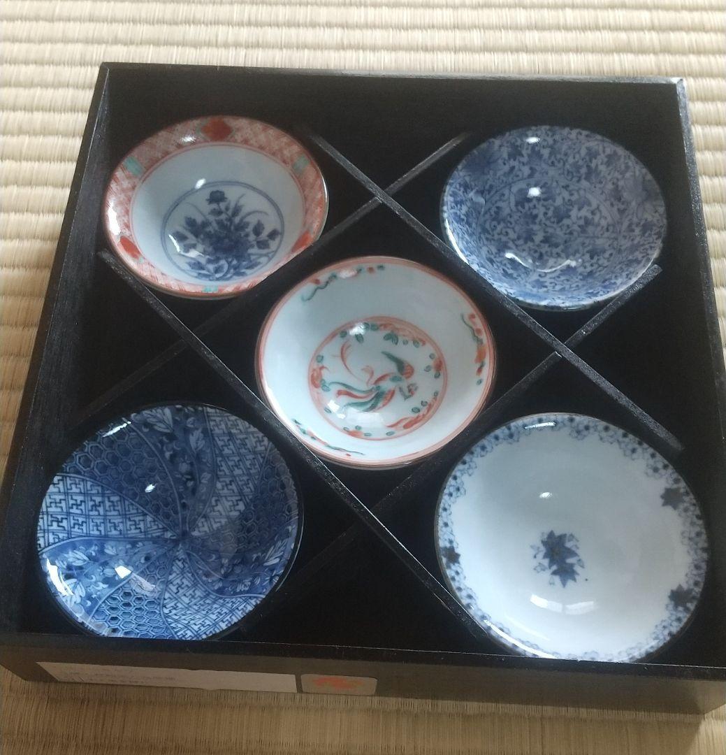 藍染窯製 陶器小皿5点セット