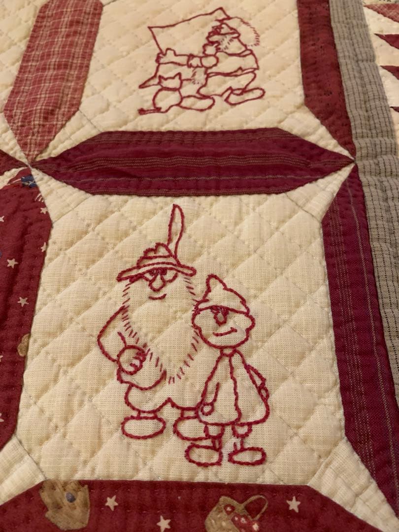 パッチワーク　タペストリー ハンドメイド　手作り マット　クリスマス