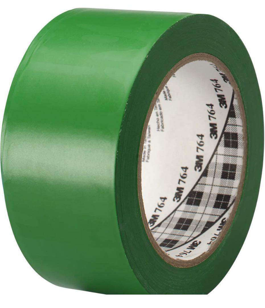 3M ラインテープ 764 緑 50.8mm x 32.9m テープ