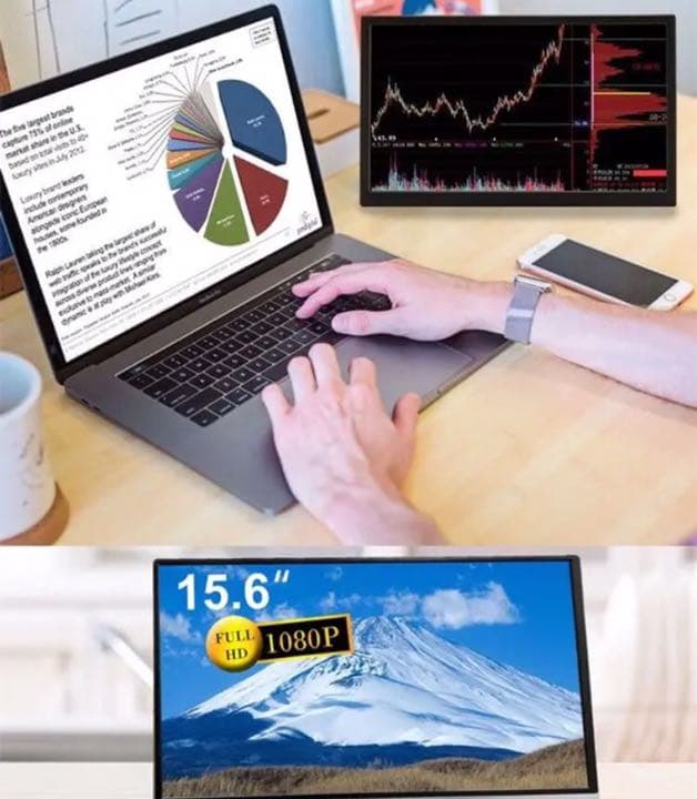 【セール中❗️】モバイルモニター ディスプレイ IPS1920x1080薄い軽量