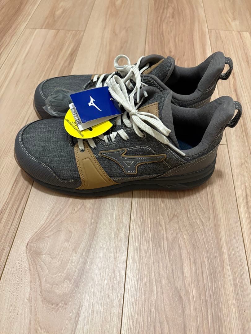 Mizuno オールマイティ　安全靴 グレー/ベージュ 新品タグ付き