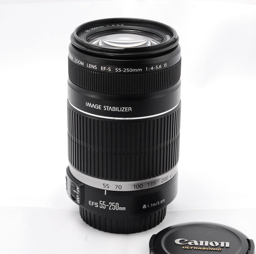 極美品✨Canon EF-S 55-250mm IS 望遠レンズ 手ブレ補正付き