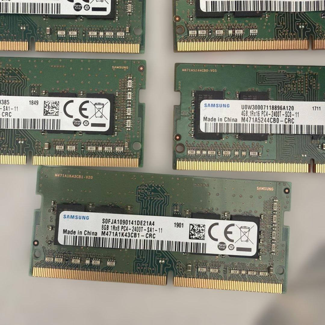 プ*っ様 ノートPC用メモリ　8GB 5枚
