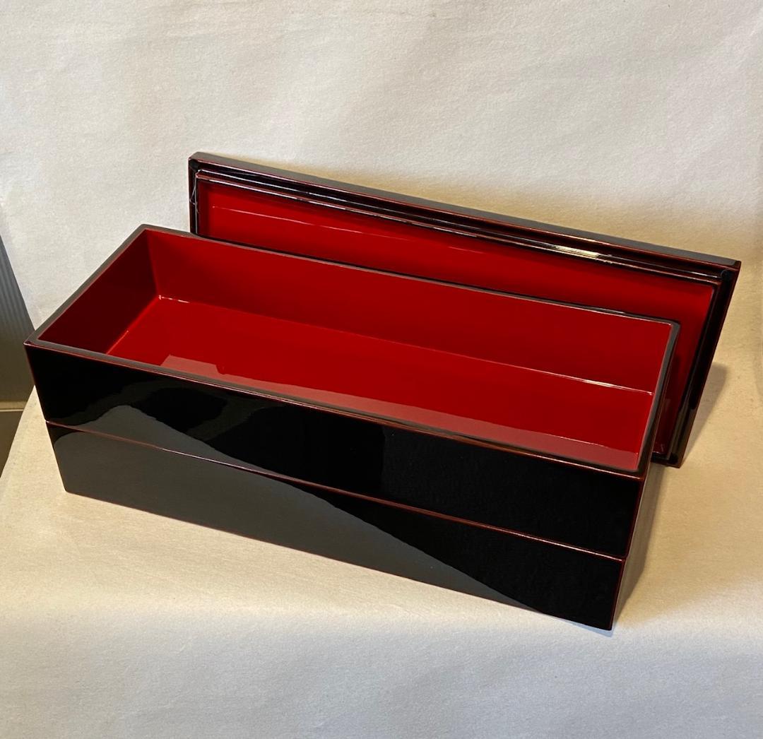越前漆器■越前塗 オードブル重 花見 重箱 溜内朱★国産★天然木・本漆【新品】