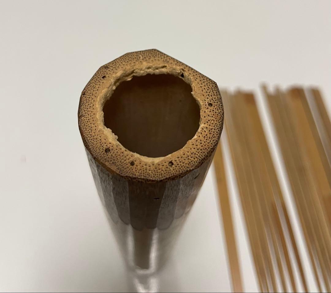 正玄　胡麻竹楊枝　茶筒　茶道具　年代物　骨董品