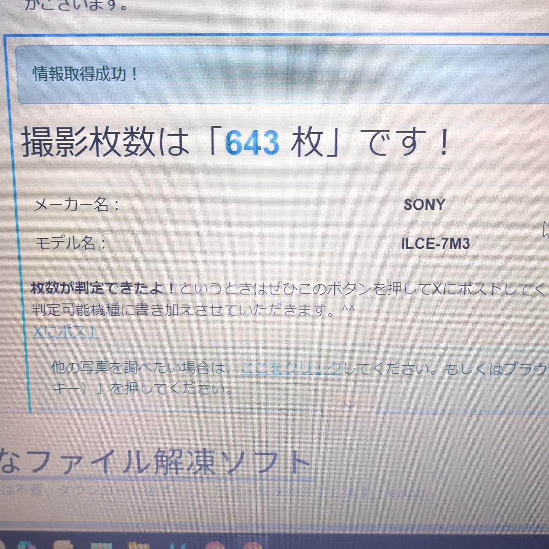 ​SONY α7 III ボディ ILCE-7M3　シャッター643回　外装交換