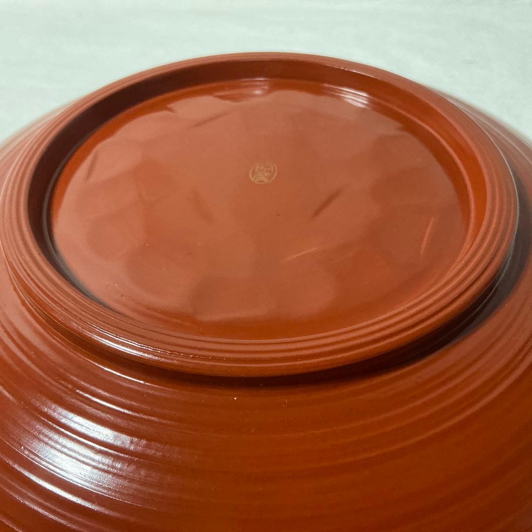 【最高級 京漆器】象彦 菓子器「朝陽」共箱付 直径22.5cm 金彩 朱塗