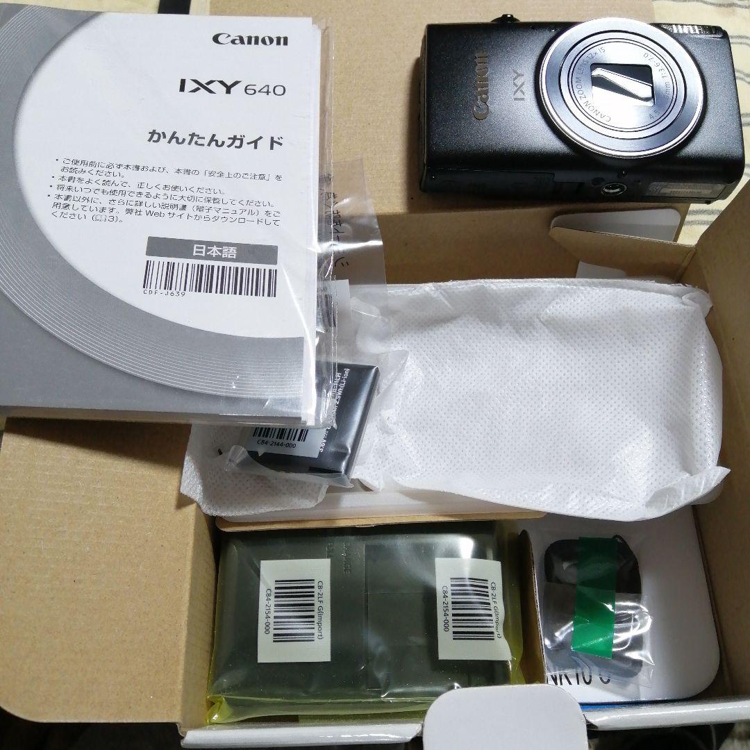【未使用品】Canon IXY 640 ブラック デジカメ 付属品あり