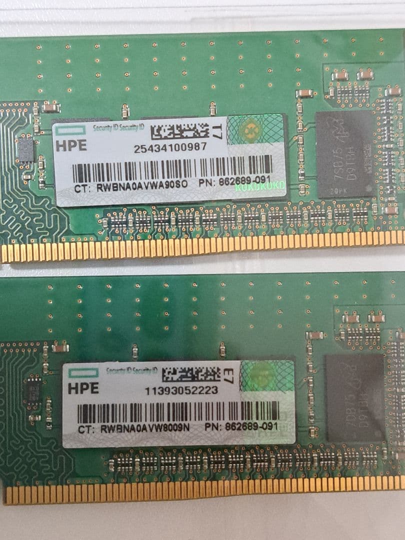 DDR4 8GB×2枚 ECC PC4-2400 サーバー用