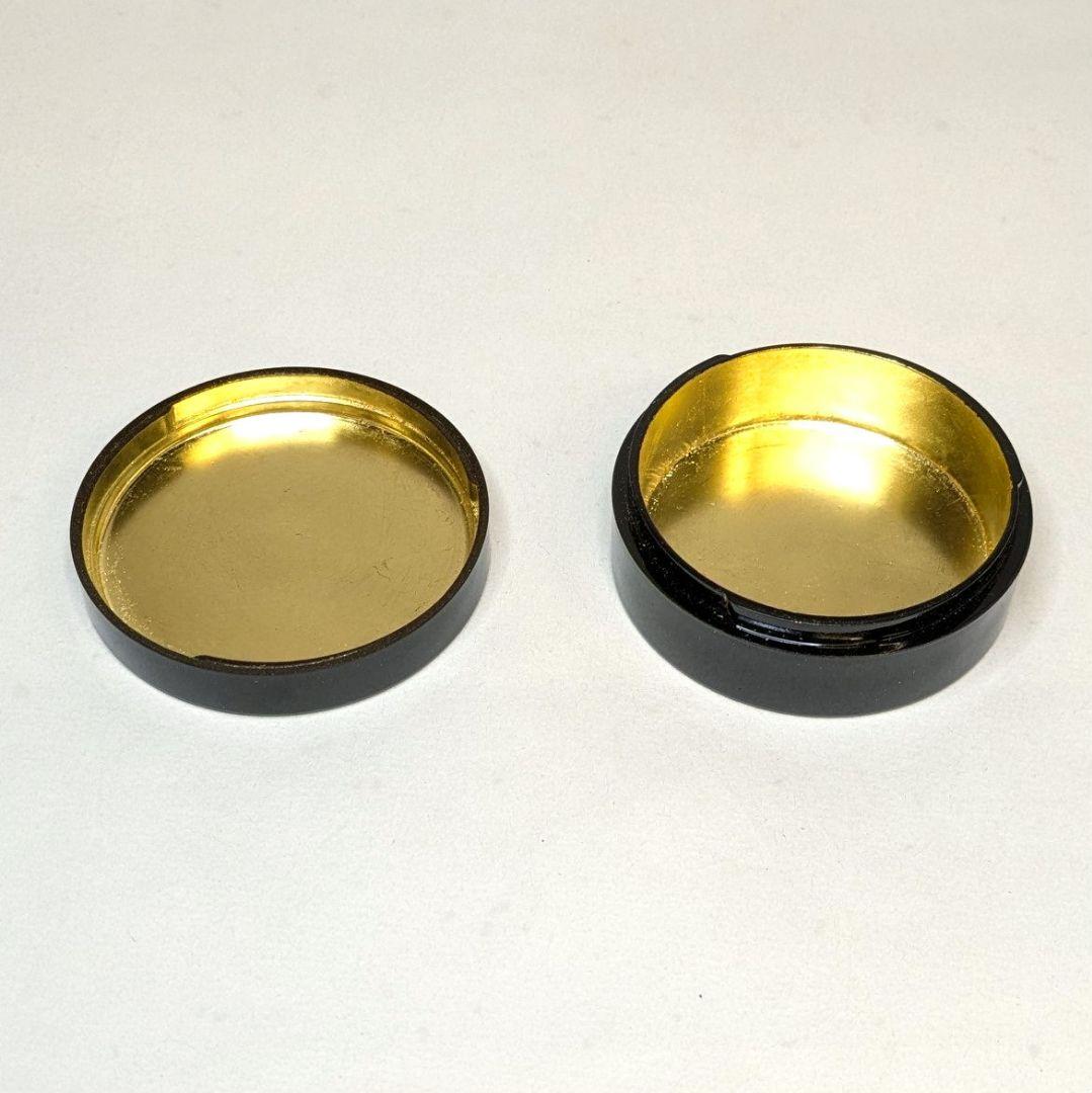 【フォロー割・新品】 香合　南天　木粉樹脂製　高蒔絵香合　内金