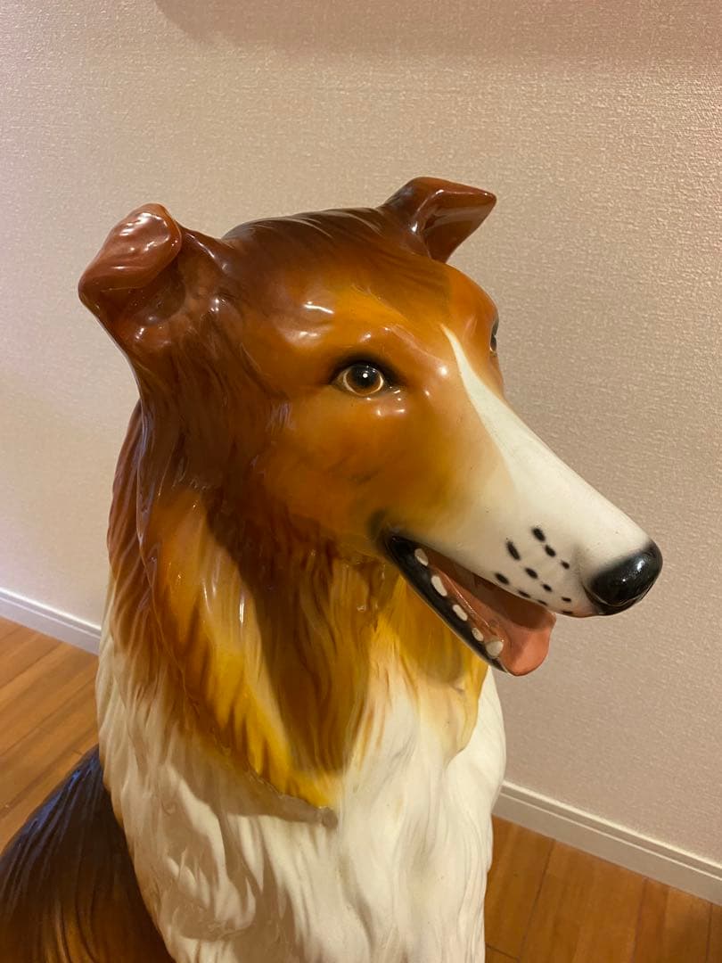 【美品】犬の置物　陶器製 コリー