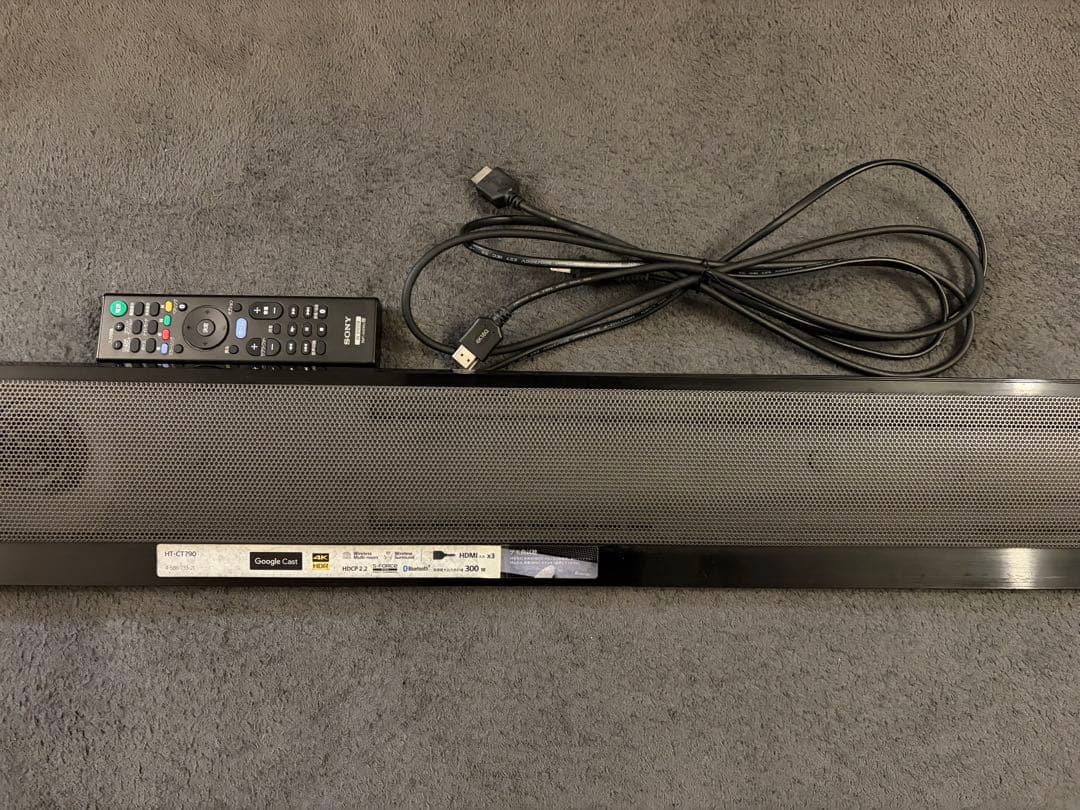 SONY HT-CT790. サウンドバー　スピーカーシステム　黒　リモコン