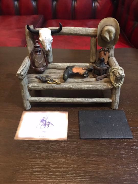ウエスタン フィギュア フォトフレーム 小物入れ