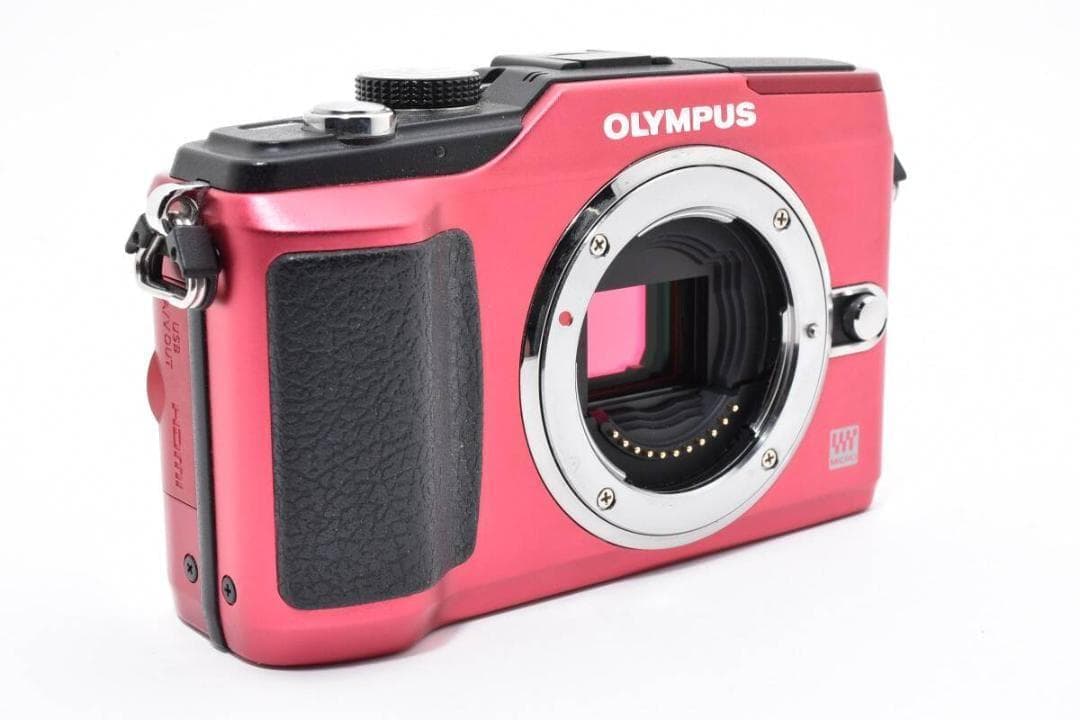 極美品　OLYMPUS PEN Lite E-PL2 ボディ レッド ＃A455