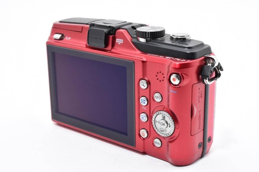 極美品　OLYMPUS PEN Lite E-PL2 ボディ レッド ＃A455