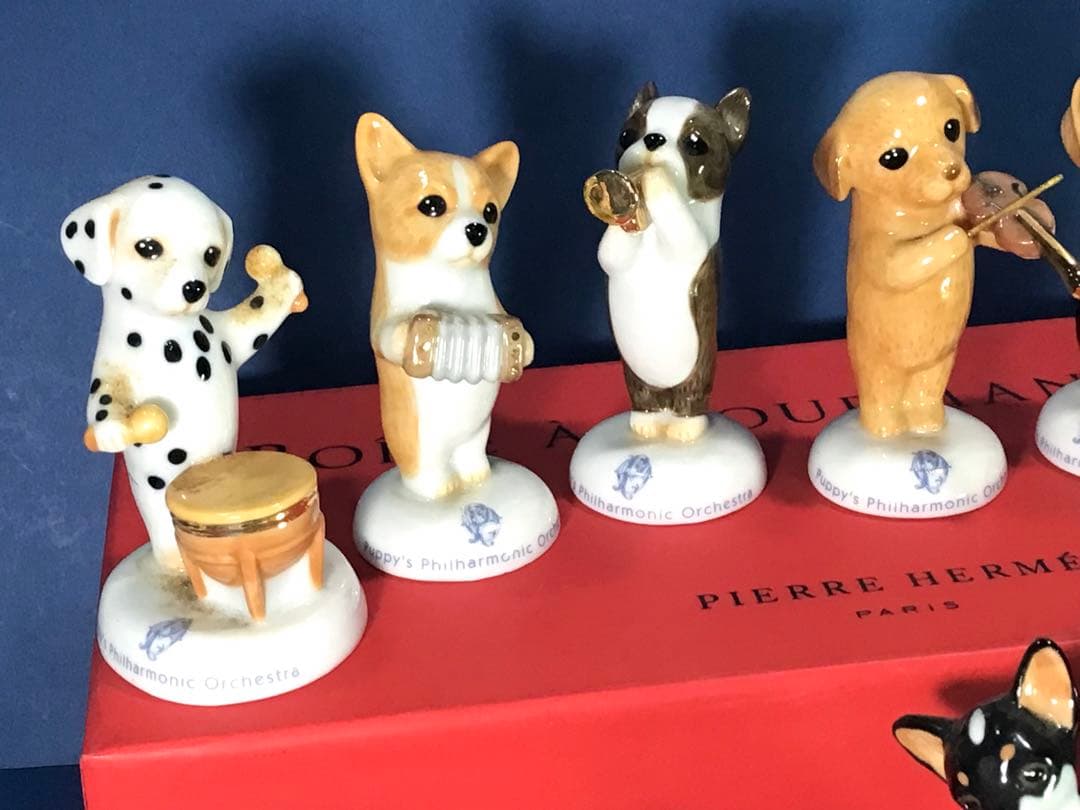 廃盤品 犬 セトクラフト パピーズフィルハーモニックオーケストラ 陶器 人形