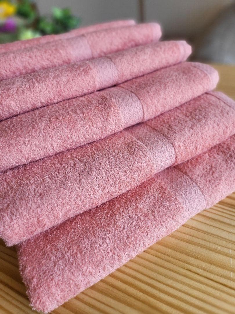 泉州タオル 高級綿糸サーモンピンクバスタオルセット4枚入 まとめ売り タオル新品