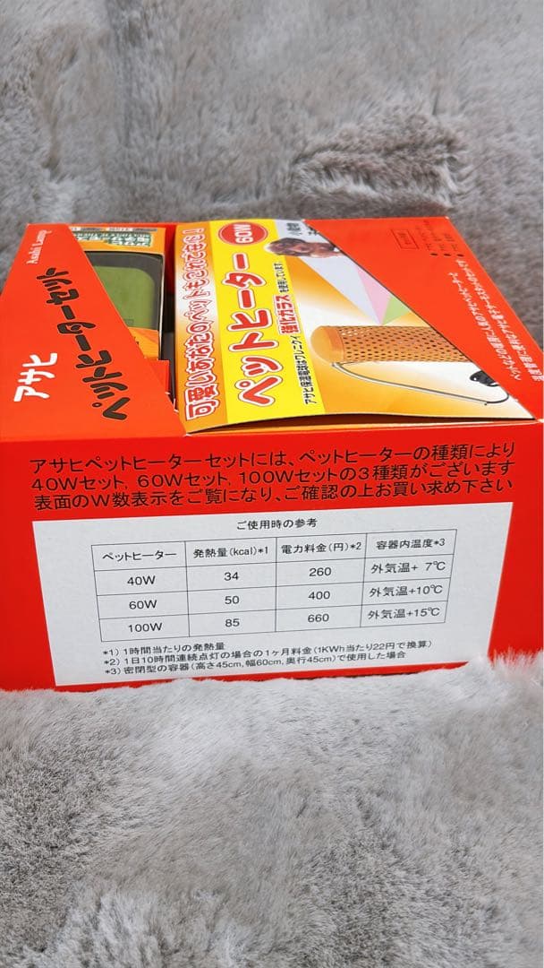 アサヒ　ペットヒーター　６０Ｗセット