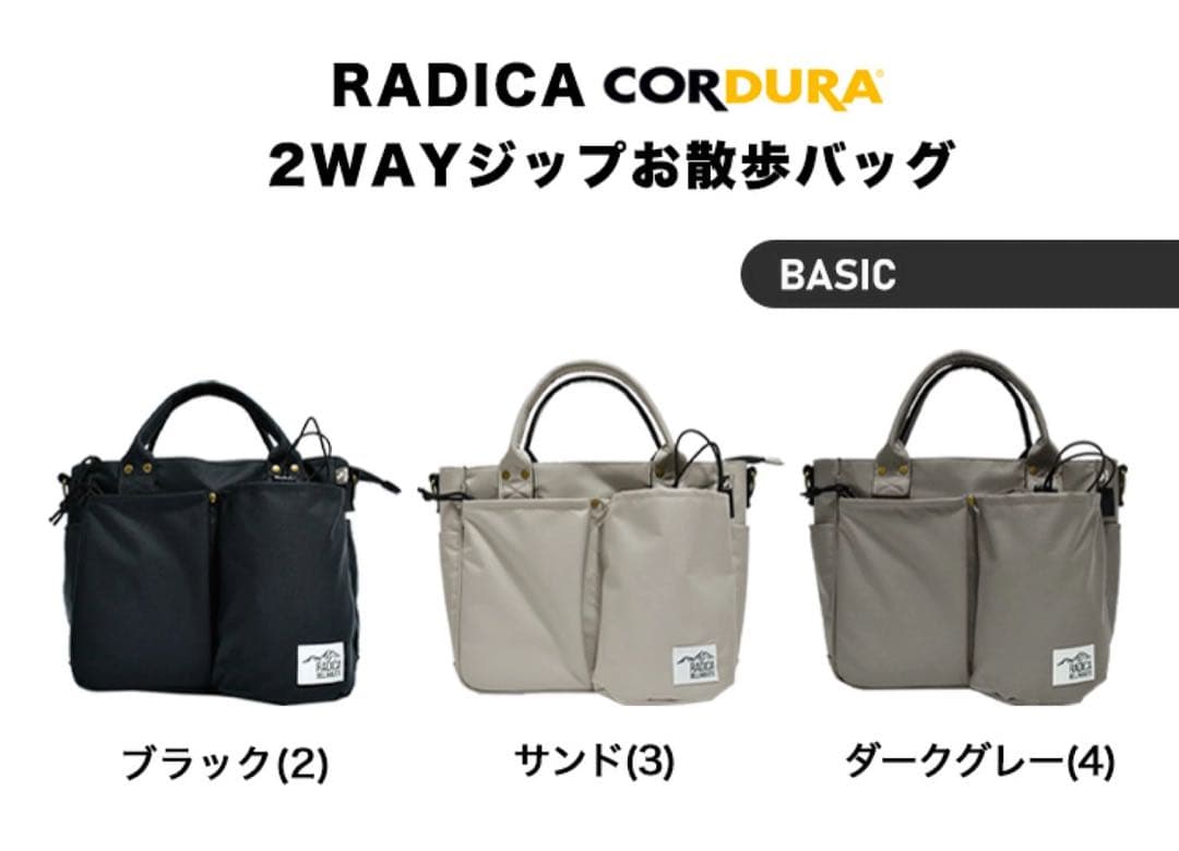 【未使用】RADICA グリィちゃんねる×ラディカ　2WAYお散歩バッグ　サンド