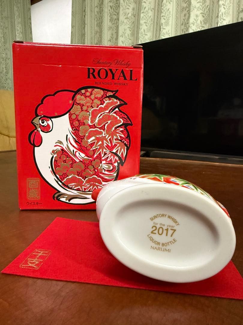 サントリー ロイヤルウイスキー 鶏型ボトル 2017年製 未開栓 箱付 完品